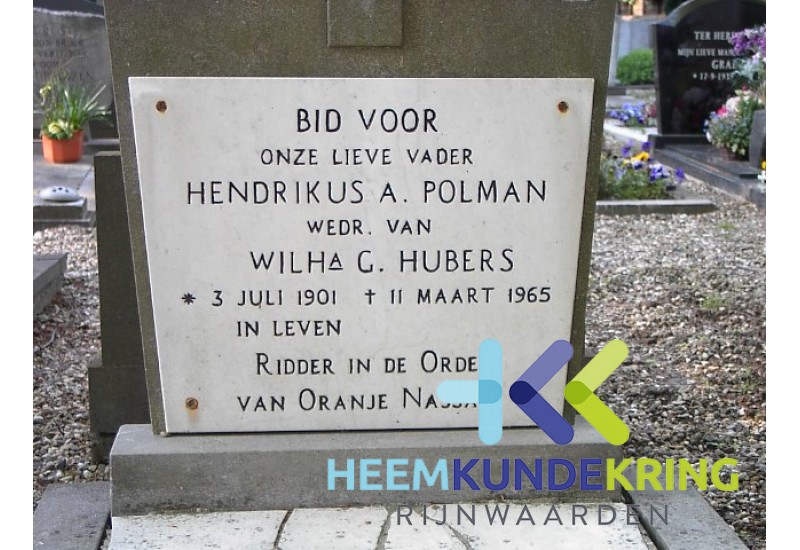 Grafstenen kerkhof Herwen Coll. HKR (162) H.A.Polman